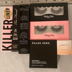 Eye and brow makeup bundle Too Faced, Huda, violet Voss, Jasmine beauty